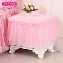 Clever life European Princess wind bedside table cover cloth Bedroom lace Bedside table cover cover cloth cover dust cloth