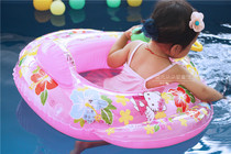 Foreign trade original single childrens swimming ring seat ring Girl flower Hello Kitty steering wheel pink life buoy