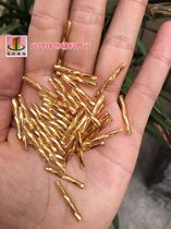 DIY twisted tube beads 10mm20mm25mm30mm gold silver filled spiral glass tube beads Gold threaded long bead tube