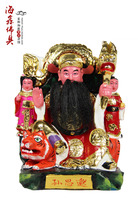 Haixin Buddha stately Buddha statue handmade incense camphor wood carving Taiwan color gold medicine king Sun Simiao 8 inches