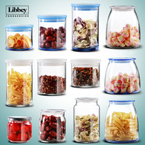 Library Kitchen Household Glass Sealed Snack Tank Food Storage Tank Fresh Passion Fruit Tea Tank Seasoning Tank