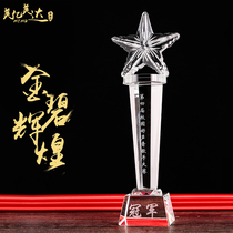 0117 Crystal Trophy Custom Musical Notes Singing Singer Competition China Good Sound Mic for New Good Sound