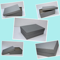 Spot rectangular dark gray men and women shoe box World Paper cover storage and finishing shoes box can be printed and customized