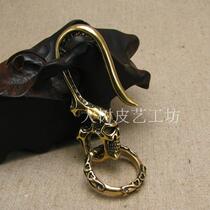 Copper Skull Money Cloth Hook Pants Chain Hook Skull S Hook Ring Keylock Ring (TC43)