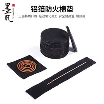 Mofan point incense box fireproof cotton round high temperature incense burner pad flame retardant cotton heat insulation fire cloth