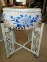 Blue and white porcelain drum 12 inch 14 inch 16 inch 18 inch flat drum Big drum Student drum performance drum cowhide drum