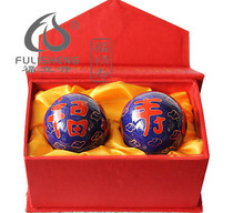 Baoding iron ball birthday gift for the elderly Fushou fitness ball elderly diameter 45 Cloisonne boutique equipment home