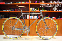 fixed gear dead flying mansion promotion electroplating silver retro AT25 wheel set upside down dead flying bike