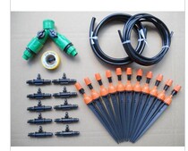 Two-way Manual Micro-spray Drip Irrigation Set Flower Watering Set Drip Irrigation Micro-spray Adjustable and Closed Easy to Use