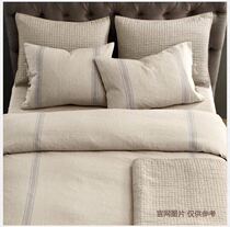 Linen four-piece lace linen four-piece set plain linen bedding