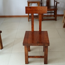 Set made solid wood dining chair Chinese imitation antique solid wood chair elm wood dining with chair leaning back chair hotel restaurant Home dining chair