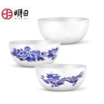 Tomorrow silver teacup teacup S999 foot silver dragon phoenix peony tea set Silver gift decoration Business gift