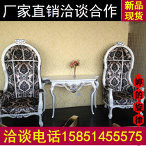 European-style single sofa chair Tiger chair High back chair Princess chair Neoclassical image chair Hotel club large sofa chair