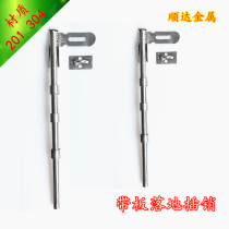 With plate floor pin 304201 stainless steel iron door gate Ming interlude welding floor bolt 450mm long