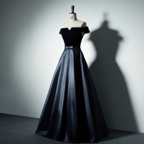 Red high-end custom new hidden cyan gown lined with slim name Yuanyuan Fashion Dinner Long Evening Dress