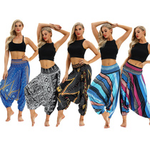 Thailand Nepal big crotch pants Fan-shaped crotch harem pants casual belly dance loose yoga fitness wide leg pants