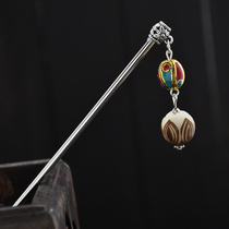  Retro Nepali beads Lotus Bodhi hairpin childrens stride plate hair tassels open luck to ward off evil spirits and send gifts to women