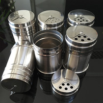 Stainless Steel Sprinkler Bottle BBQ Seasoning Jar Pepper Powder Bottle Salt Jar MSG Pepper Jar Sprinkler Jar