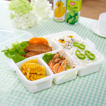 Day-style four-grid insulated lunch box Students Divided Lunch Box Microwave Crisper Crisper with food meal kit