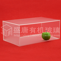 Acrylic frosted board five-sided open acrylic food display box processing custom plexiglass plate