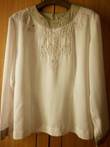 Handmade embroidered embroidered embroidered embroidered embroidered shirt with long sleeve blouse hand embroidered jacket blouse upper sensuo