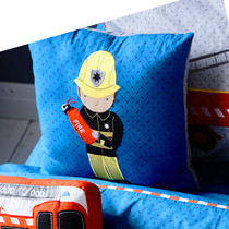 New Cushions With Core Square Holding Ram Full Cotton Children Blue Sofa Fire Truck Pure Cotton Lean Back Firefighters