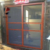 Fuzhou custom-made balcony Diamond net push-pull screen door anti-mosquito anti-theft screen door sun room Diamond net push-pull screen door