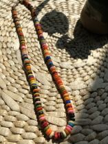 Nepal Colorful Bone Necklace handmade Bead Lock Bone Chain