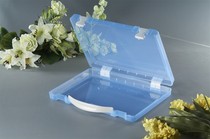 Full file box A4 plastic transparent office storage box with snap waterproof file box