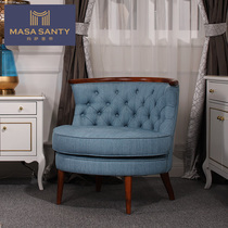 Martha Saint Di European bedroom sofa fabric single sofa simple light luxury bedroom furniture custom