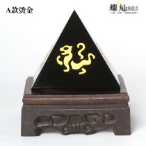 Yao Chan Mexican Obsidian pyramid ornament wealth crystal four gods and animals gift