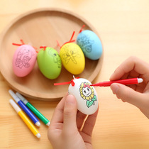 Childrens cartoon painted hand-painted eggshell 61 gift baby diy handmade toy simulation fake egg