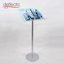 Diduo A4 live buckle ring floor menu plate shelf acrylic data display rack book stand for sale vertical floor metal frame milk tea shop menu display plate price list 79066