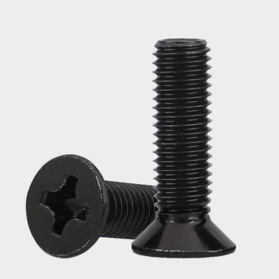 M4 black 304 stainless steel cross countersunk head machine screw plated black zinc plated cross flat head mechanical tooth screw * 4-10