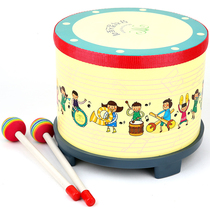 Drum tambourine early education kindergarten Orff musical instrument 1-2-3 years old cartoon tambourine beating percussion intelligence toy