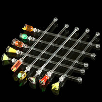 Slow Xingli Fancy Round Head Stirring Rod Juice Cup Shape Whisk Art Bar Bars Shape Colored Straw