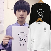 tfboys Yi Yee Qianxi Yi only Sheep autographed comic clothes men and women students couples casual sweater students loose