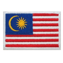 Malaysian flag armband cloth stickers embroidery label stickers Velcro custom embroidery