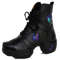 Burr Lady Genuine Leather Dance Shoes Women Soft-bottom Gmao Square Dancing Shoes Modern Dance Boots Jazz Dance Boots Dancing Shoes