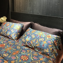 Cotton counter cotton Egyptian long-staple cotton 60 pieces of tribute satin four-piece American Bohemia Donia