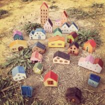 (Yesterdays country) Castle in the wind zakka retro hand-made small house hand-drawn