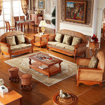 Rattan sofa Living room combined rattan chair sofa Five sets of rattan bamboo sofas solid wood sofas rattan sofa rattan furniture
