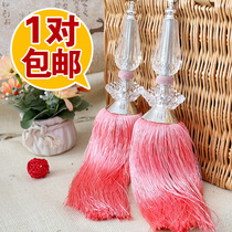  European-style American-style crystal curtain strap hanging ball tying ball tying rope hanging ball tassel pendant Window buckle decorative ball accessories