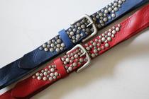 Special lone products exported to Europe and the United States burst imported first layer cowhide retro rivets Punk style womens belt leather belt tide