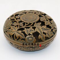  Antique pure copper incense burner incense burner Large brass plate incense burner tower incense burner sandalwood stove
