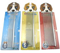 Pet beauty comb metal pet straight row comb single row dense dual purpose pet row comb dog comb