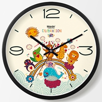 Medin living room wall clock clock clock bedroom mute large wall clock Nordic creative hanging table simple perpetual calendar B079