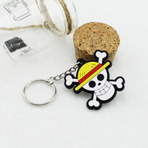 One Piece Straw Hat Group logo three-dimensional drop plastic keychain