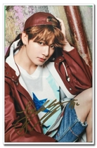 BTS Bulletproof Youth League JK Tian Jung-kook autographed WINGS follow-up promotional photo Model C