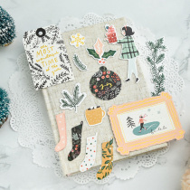 Judy hand pre-cut Post paper Handbook free cutting hipster with adhesive DIY hand account material Christmas